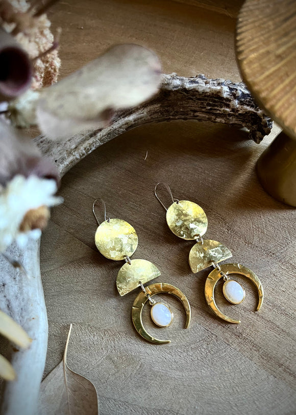 Dangly Moon Phase Earrings