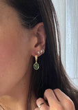 Aventurine Hoops
