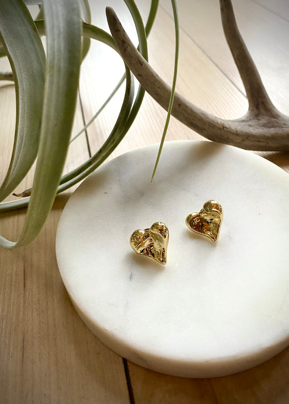 Distressed Heart Studs