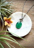 Aventurine Paperclip Chain Necklace