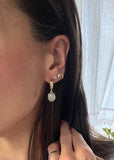 Blue Jade Hoops