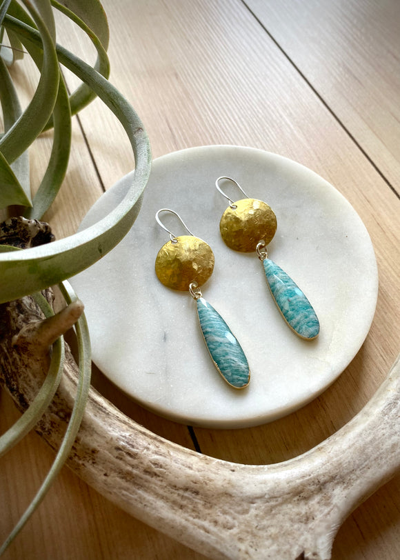 Teardrop Amazonite Earrings