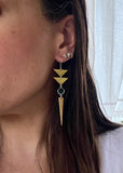 Brass Triangle Earrings