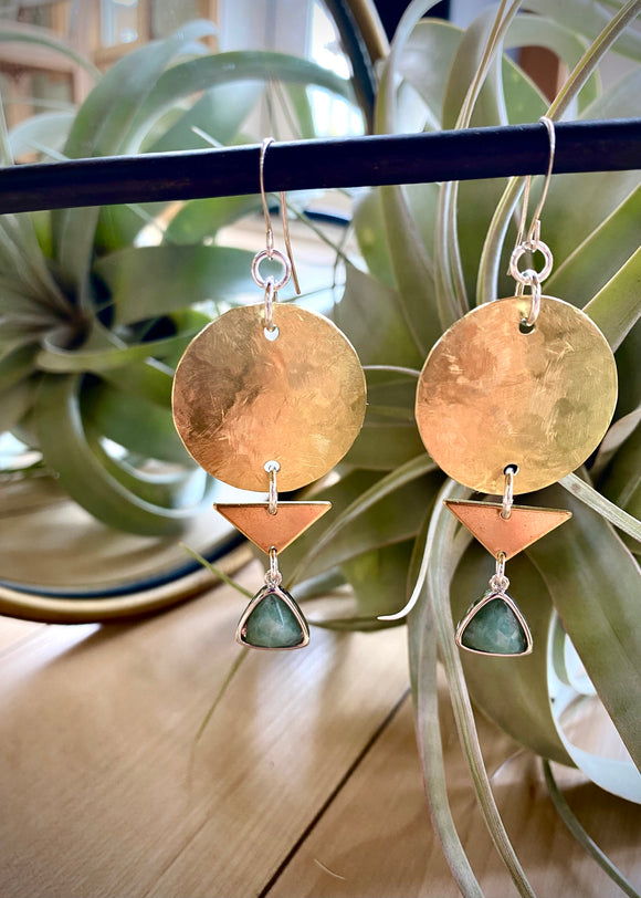 Geo Amazonite Earrings