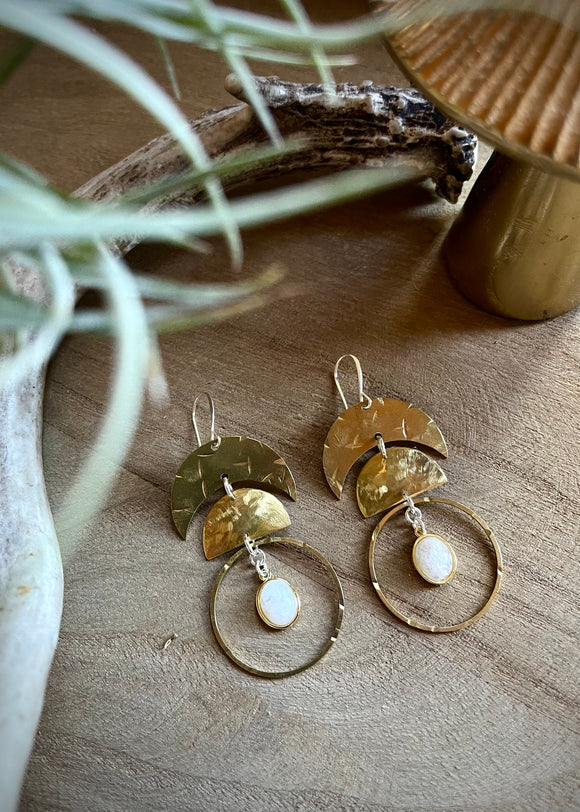 Moon Phase Statement Earrings