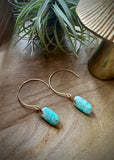 Gold Fill Amazonite Loops