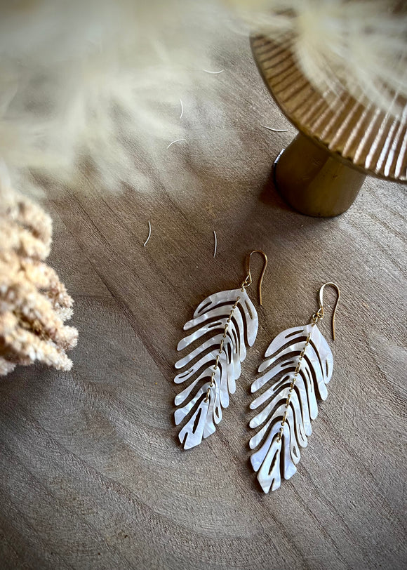 Resin Fish Bone Earrings