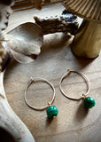 Gold Filled Gemstone Hoops