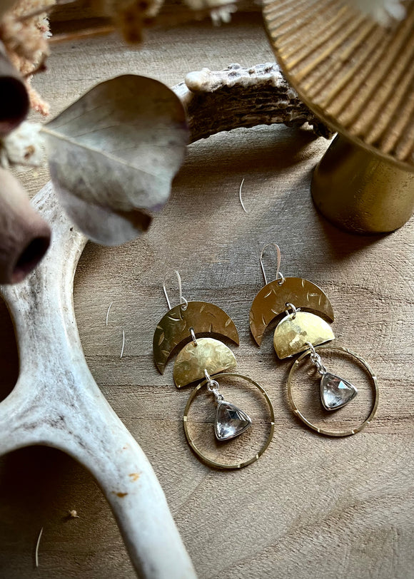 Moon Phase Statement Earrings