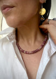 Rhodonite Rondelle Necklace