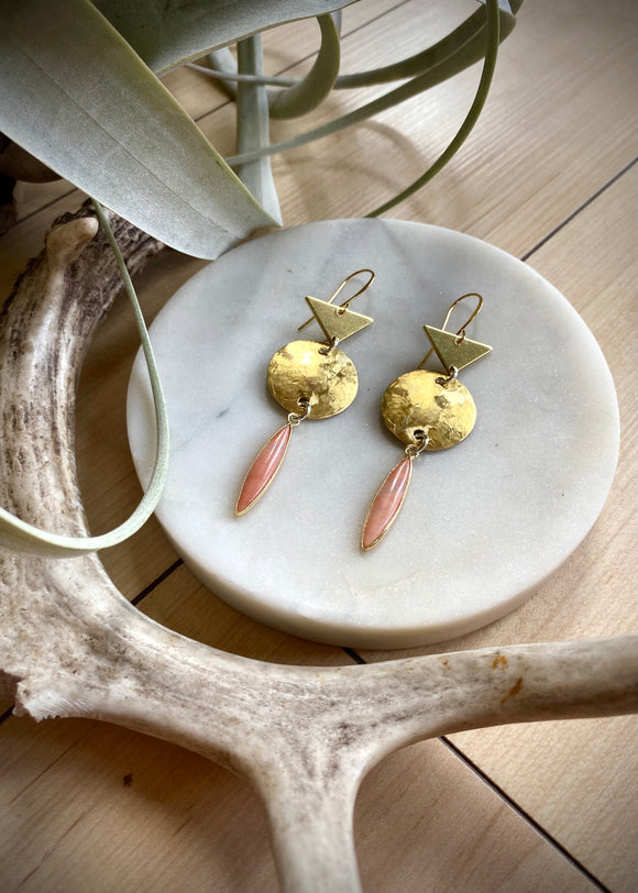 Sunstone Geo Earrings
