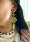 Geo Quartz Earrings