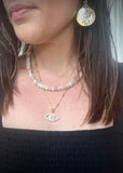 Pink Aventurine Rondelle Necklace