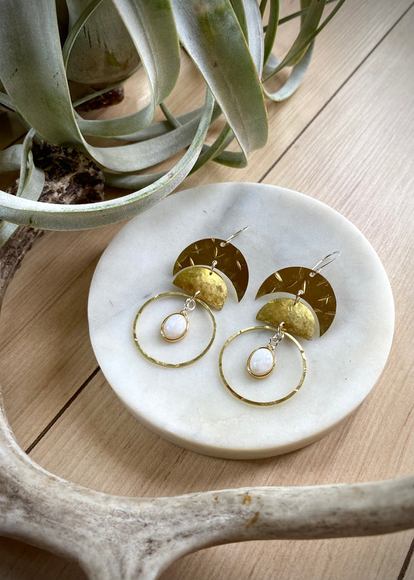 Moon Phase Statement Earrings
