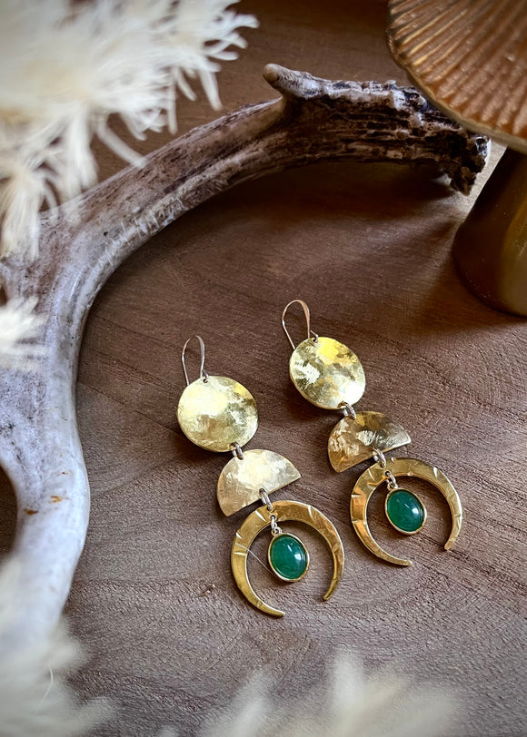 Dangly Moon Phase Earrings