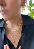 White Pearl Drop Necklace