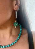 Sterling Silver Malachite Loops