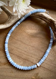 Blue Jade Rondelle Necklace