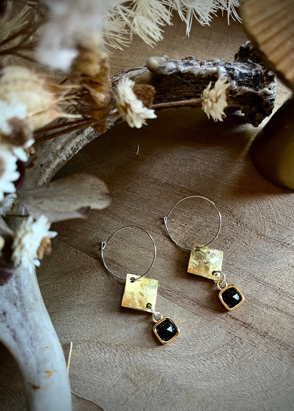 Geo Hoop Earrings