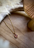 Pink Quartz Pendant Necklace