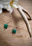 Sterling Silver Malachite Loops