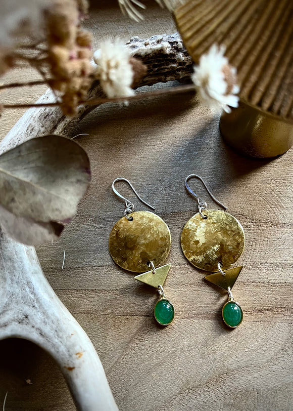 Geo Aventurine Earrings