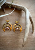 Beaded Crescent Earrings