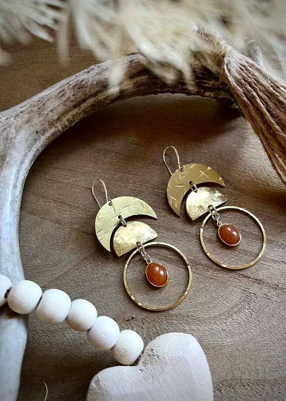 Moon Phase Statement Earrings