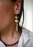 Geo Quartz Earrings