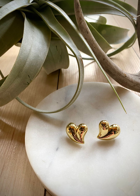 Puffy Heart Studs