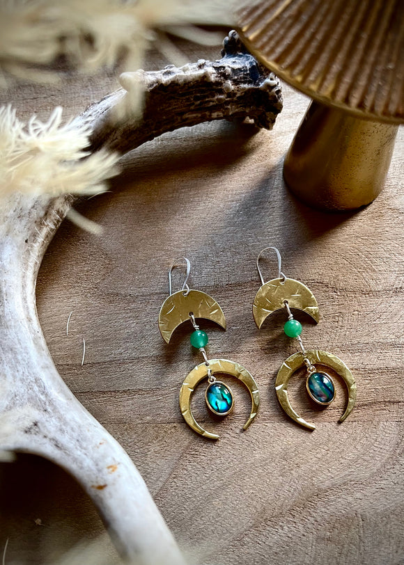 Double Crescent Earrings