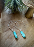 Sterling Silver Amazonite Loops