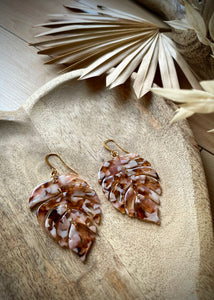 Resin Feather Earrings