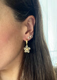 Checkerboard Flower Earrings