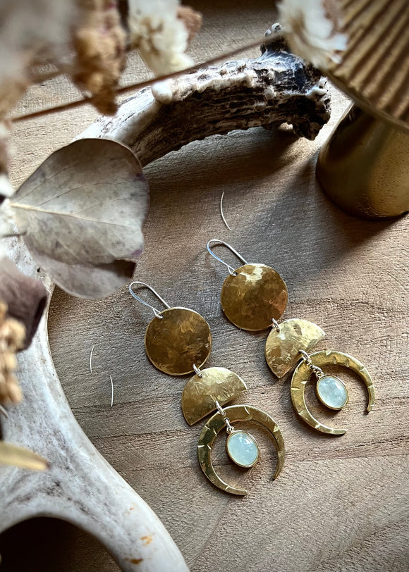 Dangly Moon Phase Earrings