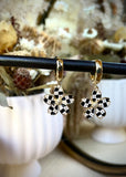 Checkerboard Flower Earrings
