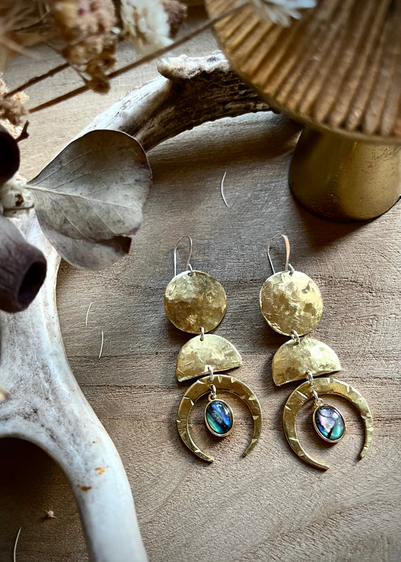 Dangly Moon Phase Earrings