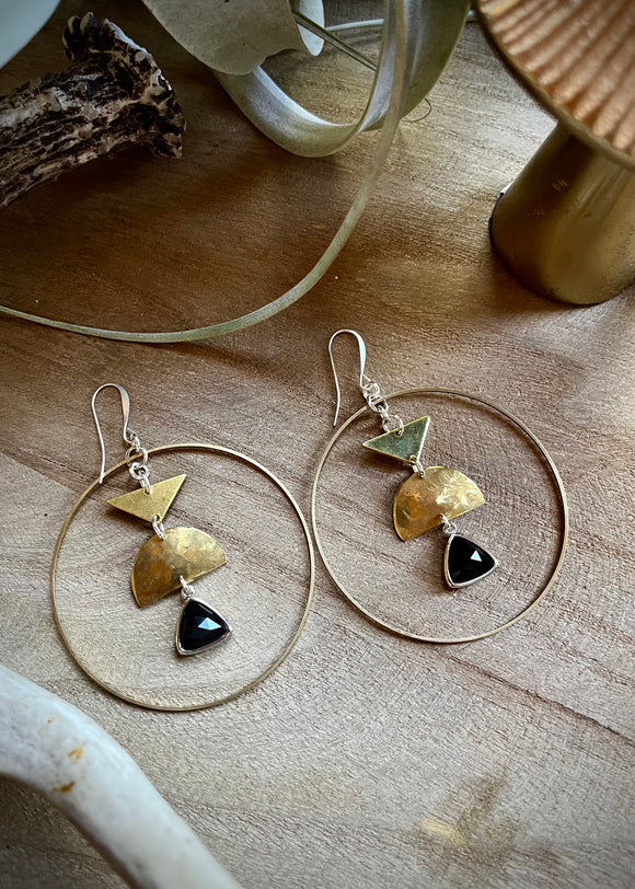 Statement Geo Circle Earrings