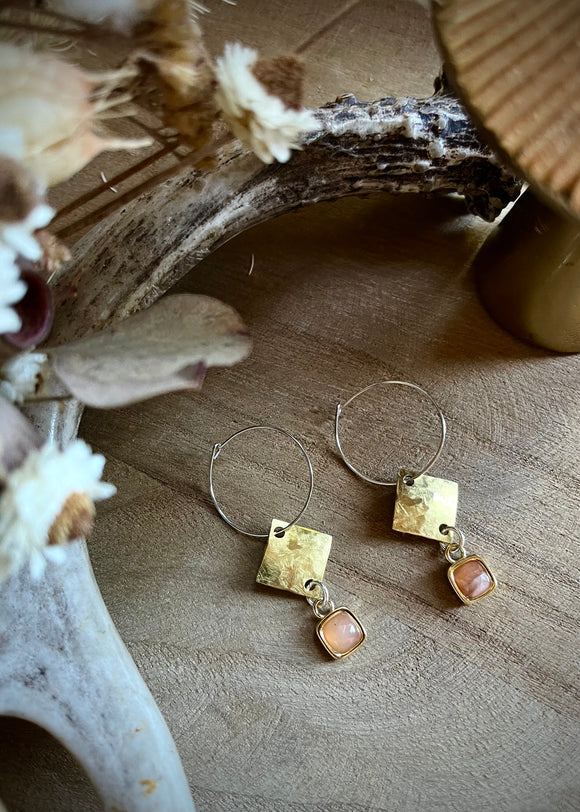 Geo Hoop Earrings