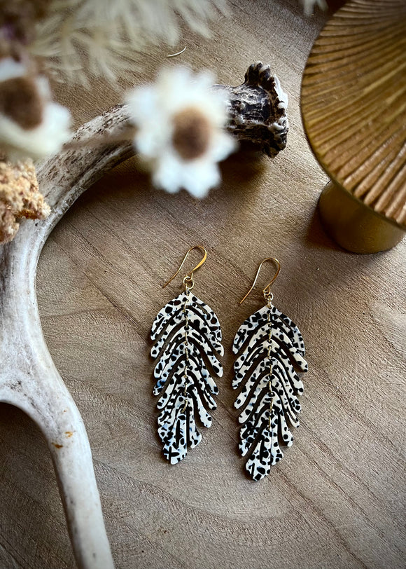 Resin Dalmatian Earrings