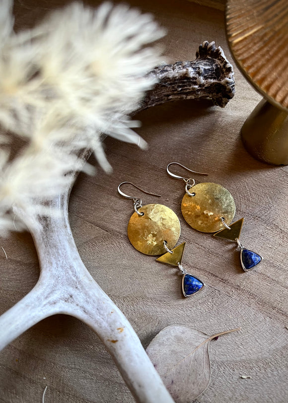 Geo Lapis Earrings