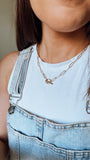 Mini Paper Clip Chain Necklace