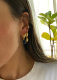 SALE Mismatched Peace Sign Hoops