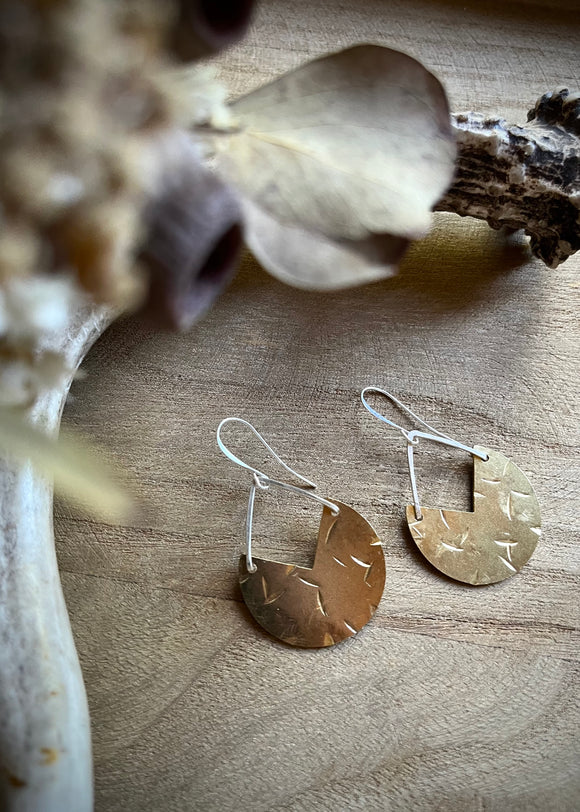 Sterling Silver/Brass Earrings