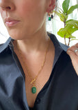 Paperclip Chain Malachite Necklace