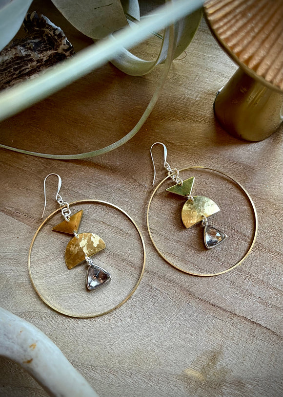 Statement Geo Circle Earrings