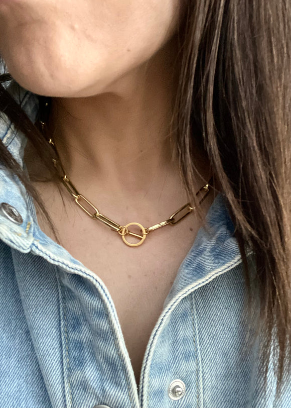 Bold Paper Clip Chain Necklace