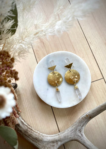 Geo Quartz Earrings