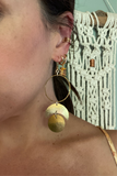 Brass Moon Phase Earrings