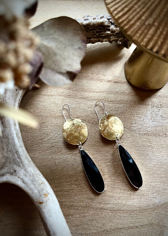 Teardrop Onyx Earrings